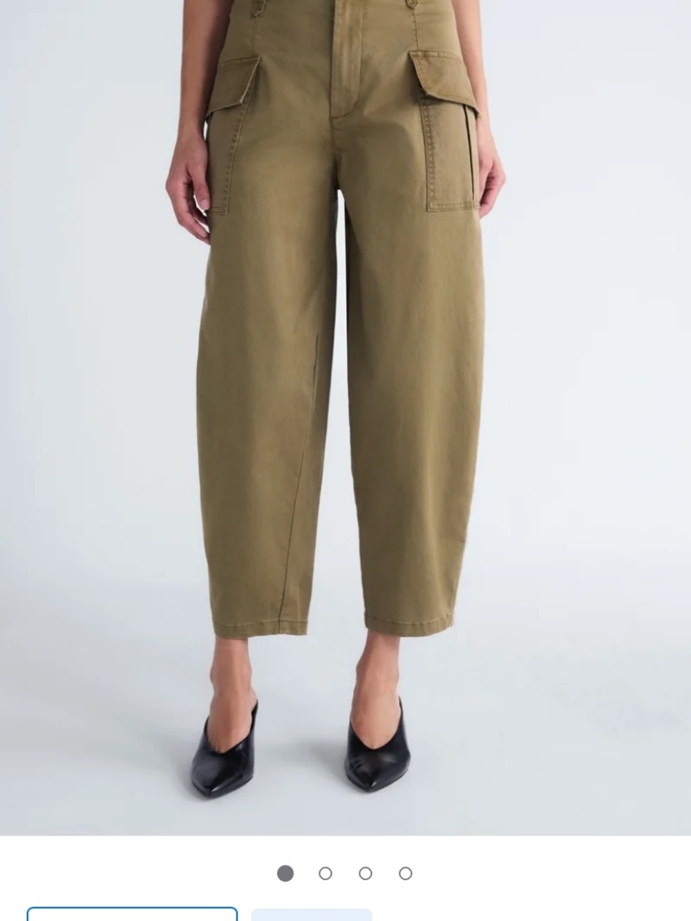 Scoop Women's Olive Cargo Tapered Pants